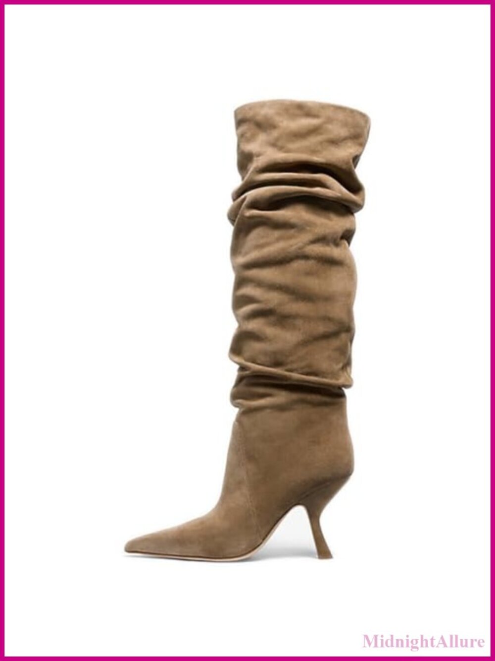 Kitten Heel Knee High Boots Women Pointed Toe Tall Boots